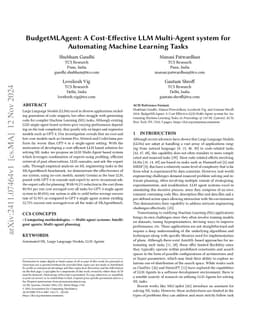 BudgetMLAgent: A Cost-Effective LLM Multi-Agent system for Automating Machine Learning Tasks