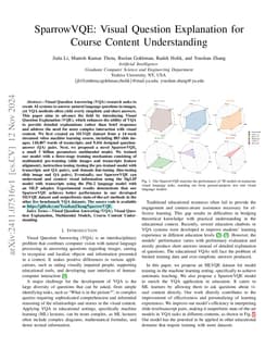 SparrowVQE: Visual Question Explanation for Course Content Understanding