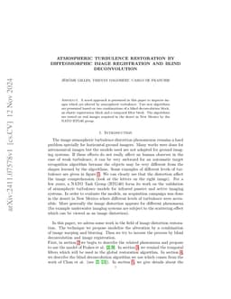 Atmospheric turbulence restoration by diffeomorphic image registration
  and blind deconvolution