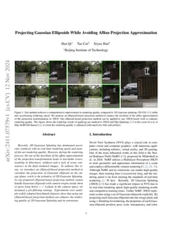 Projecting Gaussian Ellipsoids While Avoiding Affine Projection
  Approximation