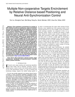 Multiple noncooperative targets encirclement by relative distance-based
  positioning and neural antisynchronization control