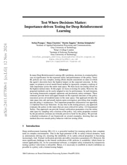 Test Where Decisions Matter: Importance-driven Testing for Deep
  Reinforcement Learning