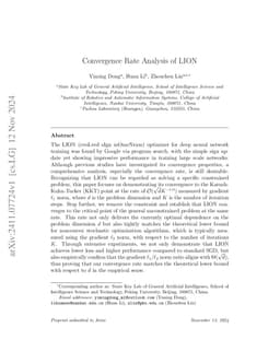 Convergence Rate Analysis of LION