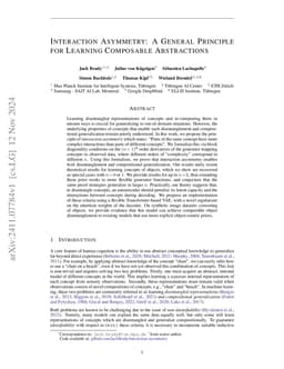 Interaction Asymmetry: A General Principle for Learning Composable
  Abstractions