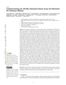 Commissioning An All-Sky Infrared Camera Array for Detection Of Airborne Objects