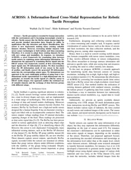 ACROSS: A Deformation-Based Cross-Modal Representation for Robotic Tactile Perception
