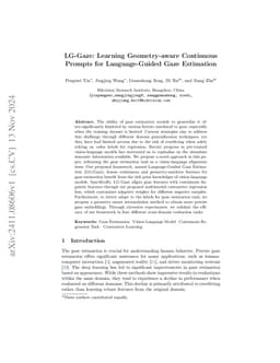 LG-Gaze: Learning Geometry-aware Continuous Prompts for Language-Guided
  Gaze Estimation