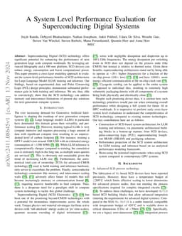 A System Level Performance Evaluation for Superconducting Digital
  Systems