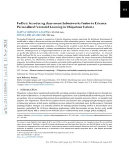 FedSub: Introducing class-aware Subnetworks Fusion to Enhance
  Personalized Federated Learning in Ubiquitous Systems
