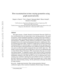 Flow reconstruction in time-varying geometries using graph neural
  networks