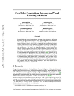 ClevrSkills: Compositional Language and Visual Reasoning in Robotics