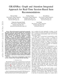 GRAINRec: Graph and Attention Integrated Approach for Real-Time
  Session-Based Item Recommendations