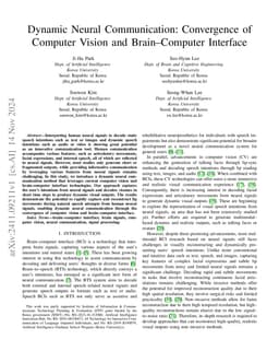 Dynamic Neural Communication: Convergence of Computer Vision and
  Brain-Computer Interface