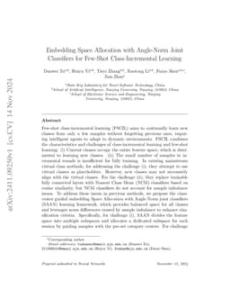 Embedding Space Allocation with Angle-Norm Joint Classifiers for
  Few-Shot Class-Incremental Learning