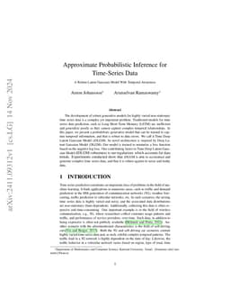 Approximate Probabilistic Inference for Time-Series Data A Robust Latent
  Gaussian Model With Temporal Awareness