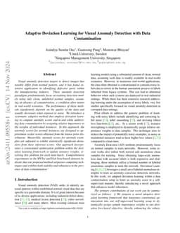 Adaptive Deviation Learning for Visual Anomaly Detection with Data
  Contamination