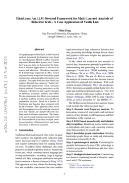 HistoLens: An LLM-Powered Framework for Multi-Layered Analysis of
  Historical Texts -- A Case Application of Yantie Lun