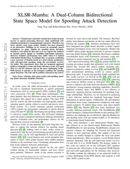 XLSR-Mamba: A Dual-Column Bidirectional State Space Model for Spoofing Attack Detection