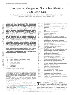 Unsupervised Congestion Status Identification Using LMP Data