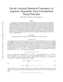 On the Universal Statistical Consistency of Expansive Hyperbolic Deep
  Convolutional Neural Networks