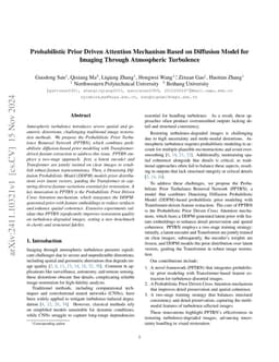 Probabilistic Prior Driven Attention Mechanism Based on Diffusion Model
  for Imaging Through Atmospheric Turbulence