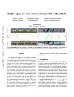 OnlyFlow: Optical Flow based Motion Conditioning for Video Diffusion
  Models