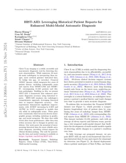 HIST-AID: Leveraging Historical Patient Reports for Enhanced Multi-Modal
  Automatic Diagnosis