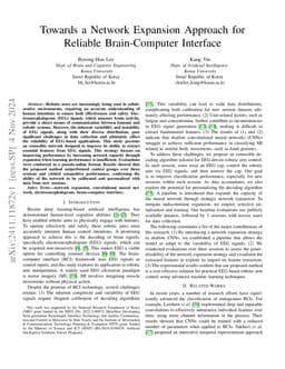 Towards a Network Expansion Approach for Reliable Brain-Computer
  Interface