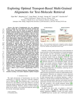 Exploring Optimal Transport-Based Multi-Grained Alignments for
  Text-Molecule Retrieval