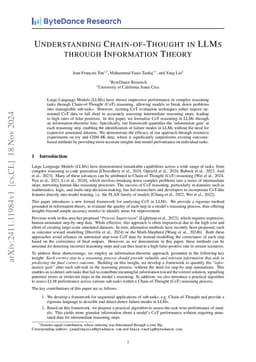 Understanding Chain-of-Thought in LLMs through Information Theory