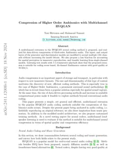 Compression of Higher Order Ambisonics with Multichannel RVQGAN