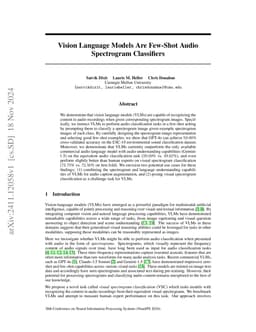 Vision Language Models Are Few-Shot Audio Spectrogram Classifiers