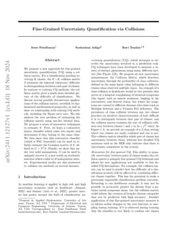 Fine-Grained Uncertainty Quantification via Collisions