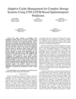 Adaptive Cache Management for Complex Storage Systems Using
  CNN-LSTM-Based Spatiotemporal Prediction