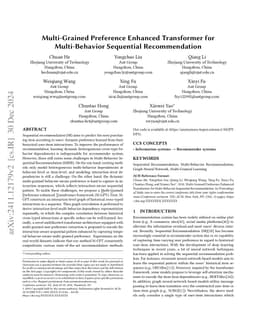 Multi-Grained Preference Enhanced Transformer for Multi-Behavior Sequential Recommendation
