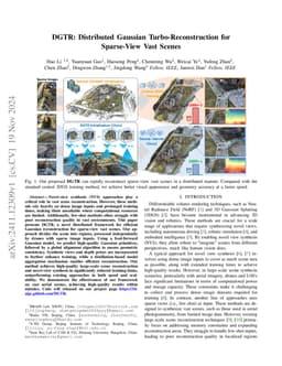 DGTR: Distributed Gaussian Turbo-Reconstruction for Sparse-View Vast
  Scenes