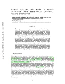 C$^{2}$INet: Realizing Incremental Trajectory Prediction with
  Prior-Aware Continual Causal Intervention