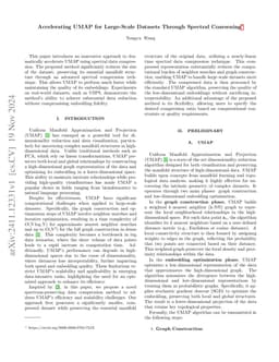 Accelerating UMAP for Large-Scale Datasets Through Spectral Coarsening