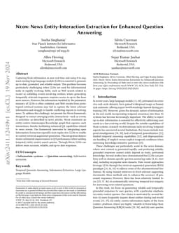 Neon: News Entity-Interaction Extraction for Enhanced Question Answering
