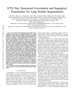 S3TU-Net: Structured Convolution and Superpixel Transformer for Lung
  Nodule Segmentation