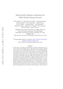 Human-Robot Dialogue Annotation for Multi-Modal Common Ground