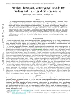 Problem-dependent convergence bounds for randomized linear gradient
  compression