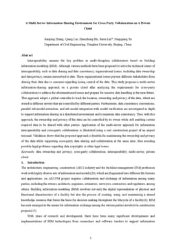 A Multi-Server Information-Sharing Environment for Cross-Party
  Collaboration on A Private Cloud