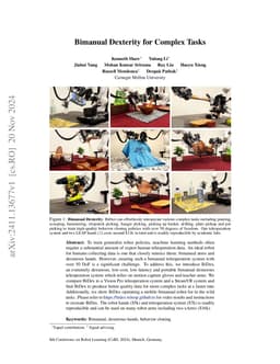 Bimanual Dexterity for Complex Tasks