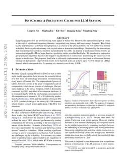 InstCache: A Predictive Cache for LLM Serving