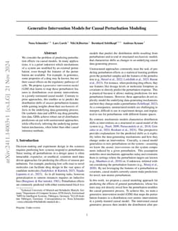 Generative Intervention Models for Causal Perturbation Modeling