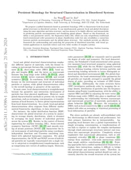 Persistent Homology for Structural Characterization in Disordered Systems