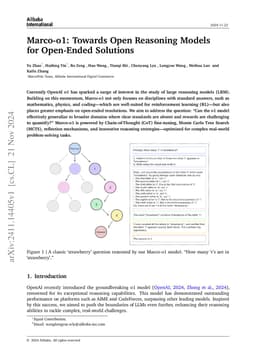 Marco-o1: Towards Open Reasoning Models for Open-Ended Solutions
