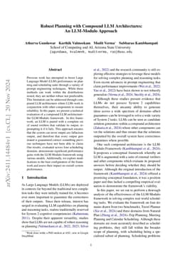 Robust Planning with Compound LLM Architectures: An LLM-Modulo Approach