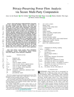Privacy-Preserving Power Flow Analysis via Secure Multi-Party
  Computation